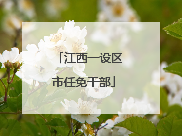 江西一设区市任免干部